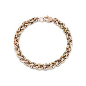 [도로시] 14k 트위스티 와이드 볼륨 체인 팔찌_소_17.5cm