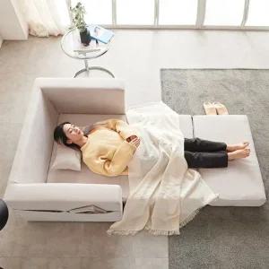 [지베스] 쿠우 2인용 아쿠아텍스 가죽 접이식 소파베드