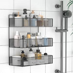 클라라 철제 와이어 메쉬 무타공 욕실 주방 벽선반