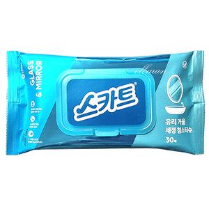 스카트 유리 거울 세정 티슈 30매x1개