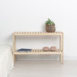 원목 벤치형 신발장 2단800/신발정리대