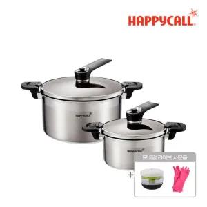 해피콜 진공UP 통3중 IH 스텐 냄비 2종 (20양/28)