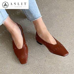 [기타][애슬릿] 사각 스틸레토 데일리 여성 플랫 슈즈 단화