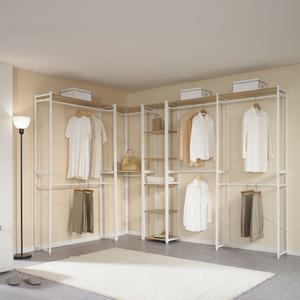 라삐소 시스템행거 철제 2단 선반 드레스룸 스탠드 행거 모음전