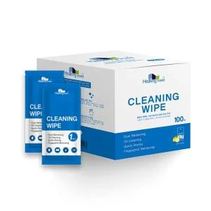 힐링쉴드 렌즈클리너 안경닦이 항균티슈 일회용 액정클리너 100매