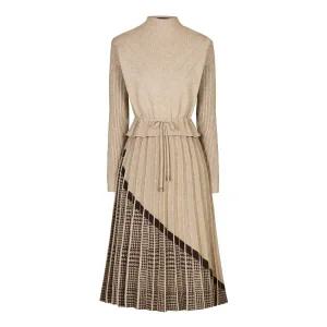 [롯데백화점]포커스 미들넥플리츠니트원피스 VF2W1OP3321