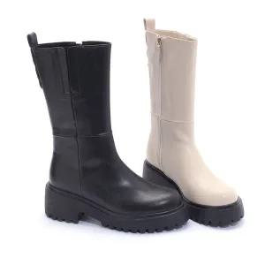 갤러리아 SAERA 세라 여성하프부츠 S22F700 흑색,베이지 6CM