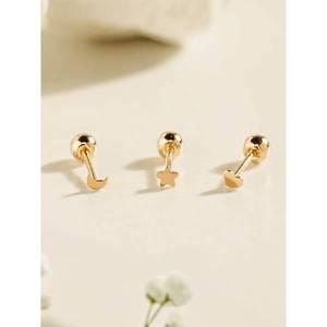 [미니멀피어싱]14K 초 미니 하트 별 피어싱 귀걸이