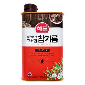 사조해표 딱한번 짠 고소한 참기름 500ml