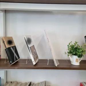 아크릴 책거치대 투명 독서대 도서 진열대 책받침대 상품 제품 전시대  와이드형 소형 중형 대형 학교 도서관  책진열