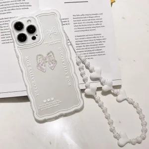 아트박스 키스맥 화이트 리본 스트랩케이스 아이폰8)