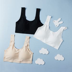 주니어 심리스 무봉제 노와이어 스포츠 브라 탑 속옷 JUB-006 2매 1세트