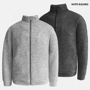 [화이트빌딩] 남자 니트집업 가디건 하이넥 기모집업