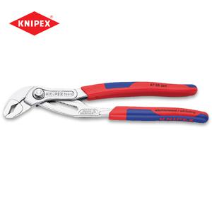 크니펙스 워터펌프 플라이어 첼라 87-05-250 250mm 공구 수공구 미니코브라 XS 한손작업 퀵셋기능