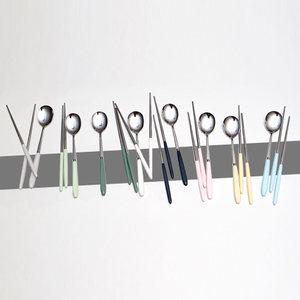 [하우스홈] 국산 파스텔 2인세트 수저세트 8colors