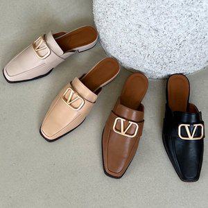 [더힐][더힐슈즈] 골드 브이 여성여자 로퍼 뮬 블로퍼 슬리퍼 3cm/4color qmn2203