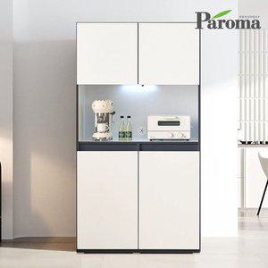 [파로마]밀레니 화이트 비스포크 홈까페 수납장 펜트리장 1000