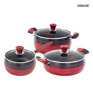 [키친아트] 신비 경질 인덕션가능 냄비세트 3종A(편18+양20+전24) 경질냄비..