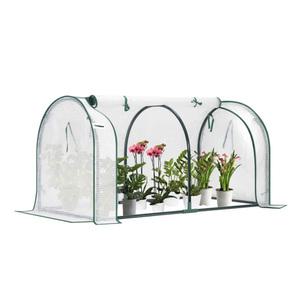 조립식 비닐하우스 미니 소형 가정용 덧밭 온실 다육이 옥상 베란다 투명 PVC PE 180