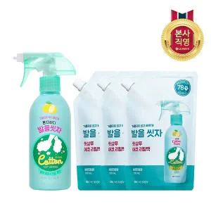 [엘지생활건강]온더바디 코튼풋 발을씻자 풋샴푸 레몬 385ml 1개 + 리필 500ml 3개