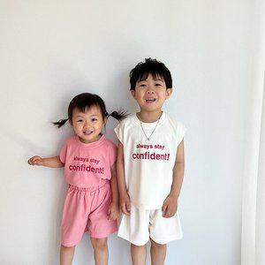 [엠케이]핑크레터링 아동민나시와플상하세트 205169