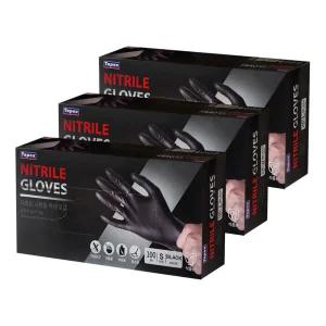 [연말깜짝행사]테이팩스 블랙 니트릴장갑 100매입 사이즈선택 일회용 요리 주방