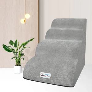 크림펫 커브형 강아지 계단 논슬립 애견 스텝 방수 4단