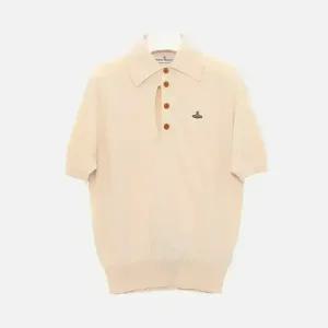 비비안웨스트우드 ORB 립트 코튼 카라 반팔 남성 PK니트 3803001L Y000U A408