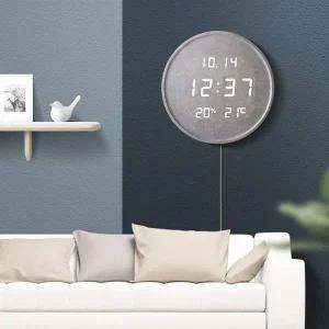 [오너클랜]LED벽시계루나 거실인테리어 무소음벽걸이 전자디지털