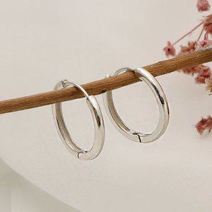 [메리그린]925 SILVER 실버 심플 링 귀걸이