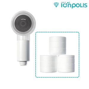 바디럽 퓨어썸 여행용 샤워기 녹물제거 필터 3개 호환 [이온폴리스]