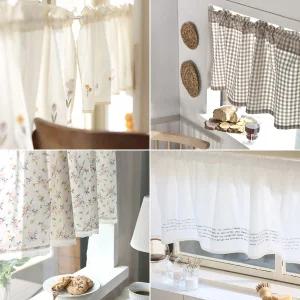 내츄럴 주방 바란스 커튼 다용도 가림막 미니 가리개커튼