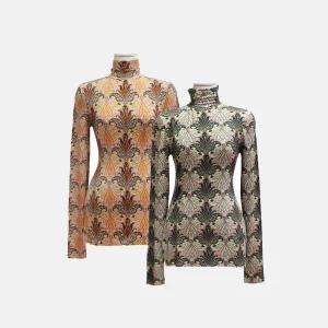 (에트로) 페이즐리 패턴 터틀넥 니트(18515)