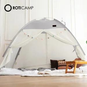 로티캠프 패브릭 수면 보온 실내 원터치 방한 침대 난방 텐트 패밀리
