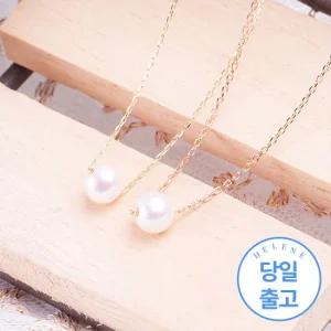 엘렌쥬얼리 14K 심플 진주 볼 금 목걸이
