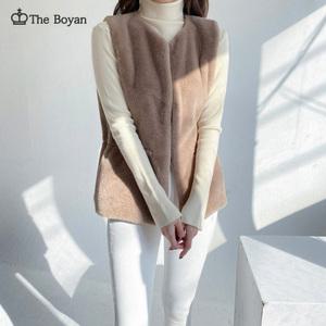 보얀 밍크조끼 인조퍼 뽀글이조끼 양털조끼