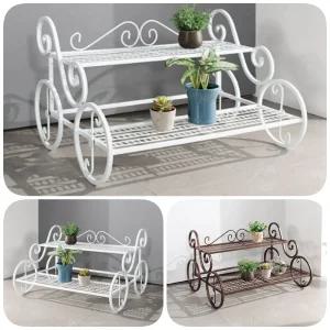 철제 화분거치대 아파트베란다화단 다육이선반 꽃마차