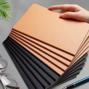 B5 크라프트 빈티지 노트 1p 베이지 블랙 드로잉 무선 줄 대학 공부 노트 공책