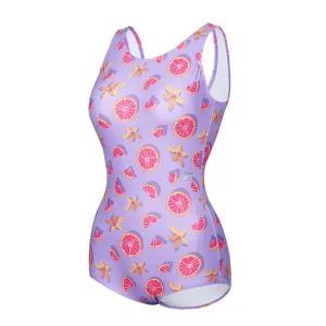 [레노마수영복](하남점)지퍼백 폴리백 2종 무상증정 여성 자몽 로우컷 U백 원피스수영복 퍼플 RN-LS2E80...