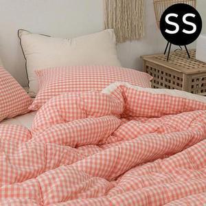 [인테리어가구]해피니 어반체크 순면 선염 워싱 차렵이불 베개커버세트 슈퍼싱글 SS (핑크) (베 (S13361...