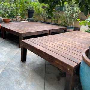 야외 평상 테이블 마당 들마루 베란다 정자 나무 원목