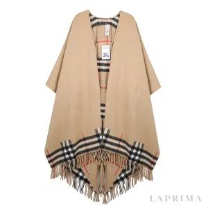 [롯데백화점]버버리 라프리마 체크 울 캐시미어 케이프 8078450