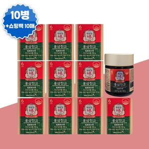 정관장 홍삼진고 100g x 10병 +쇼핑백동봉 홍삼진액 홍삼농축액 떠먹는홍삼 엑기스 부모님선물