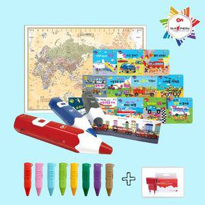 4세대 세이펜 64기가 태극펜 태극온펜 RTT-4000BD+자동차책 빠방타요+정품 실리콘 케이스+전용충전기