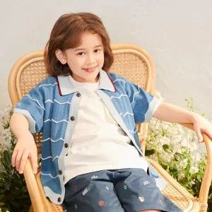 [닥스키즈] 반팔 크로셰 가디건_DUM11KC01M_BE