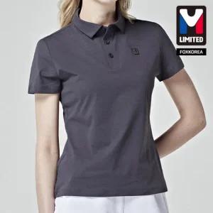 엠리밋 여성 반팔 카라 티셔츠 차콜 - LGTST226C4