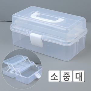 수납함 투명 소품 멀티 공구함 휴대용 3단 다용도 가방 안전 산업용품