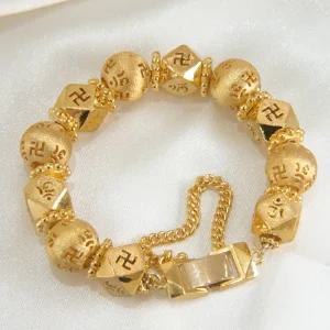 24K 순금 99.9% 염주 팔각 팔찌 112.5g(+18K체인,장식)