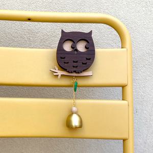 슬로우리스트 행운 부엉이 우드 도어벨 현관종 문종 풍경 행운소품 집들이 개업식 선물