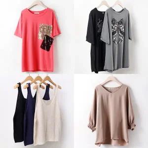 [하프클럽/]여름 옷 마담 빅사이즈 스팽글 셔링 블라우스 중년 미시티셔츠